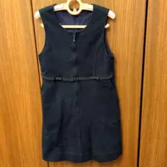 ファミリア 紺色のジャンバースカート