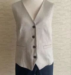 レディース ベスト ジレ Ｍサイズベージュ系　・２６０