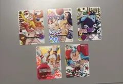ONE PIECE ラウンドワン　カード　5枚セット