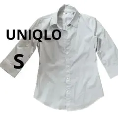 UNIQLO ユニクロ 七分袖 シャツ ストライプ ブルー レディース Sサイズ