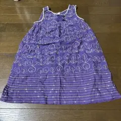 ニットプランナー　紫のノースリーブワンピース　130