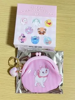 ディズニーストア シークレットがま口ポーチ マリー ポーチ キーホルダー付き