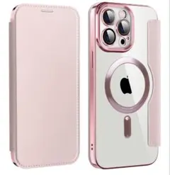 【新品】iPhone 15 Pro Max 用 ケース 手帳型 ローズゴールド