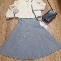 ZARA 千鳥格子 膝丈上品スカート