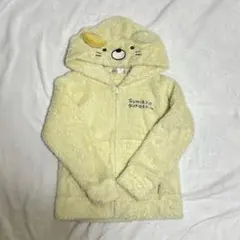 キッズ ブルゾン 130cm すみっコぐらし ねこ フリース クリーム色 軽い
