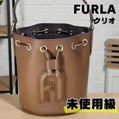 【訳あり極美品】フルラ クリオ 巾着 2way ショルダーバッグ レザー 肩掛け 訳あり極美品】フルラ クリオ 巾着 2way ショルダーバッグ レザー