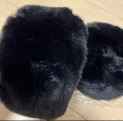 ♪大人気！黒　ファー　アームカバー　ニット　コート　おしゃれ♪