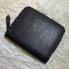美品 FENDI セレリア 折り財布 ラウンドジップ グレー
