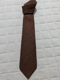 Yves Saint Laurent ネクタイ ブラウン系 ロゴ柄