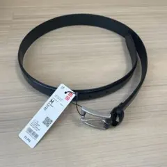 【新品未使用】UNIQLO イタリアンレザーステッチベルト M ブラックのサムネイル