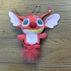 リロ＆スティッチ ぬいぐるみキーホルダー レッド