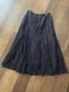 SENCE OF PLACE フレアスカート 黒と白ドット柄