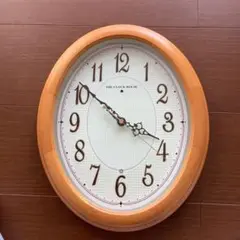 THE CLOCK HOUSE電波掛時計　連続秒針　木枠　楕円形