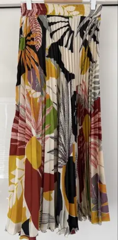 ZARA BASIC プリーツスカート マルチカラー XS