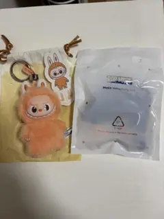 ラブブPINFORLOVEぬいぐるみアルファベットペンダント 【J】2個セット