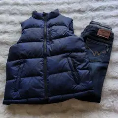 ポロ　ラルフローレン ネイビー リバーシブル　ダウンベスト 100cm以上