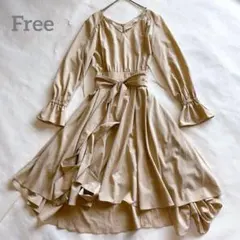 SPIRALGIRLベルト付きフレアスリーブ ワンピース Aライン　オケーション