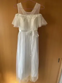 ドレス 白 ロングドレス 結婚式 二次会 お呼ばれ