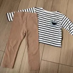 クッキーモンスター Tシャツ・パンツセット　90 プティマイン　セット売り