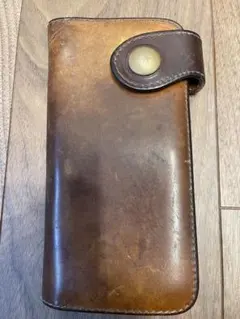 レザー製ブラウン長財布