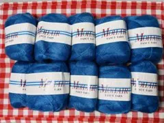 カネボウ毛糸　MOHAIR ファンシーヤーン　ブルー　25g　玉巻　10個