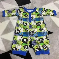 青いくま柄ロンパース（60〜70）