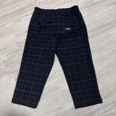【新品未使用】チェック柄ロングパンツ 80cm ネイビー KP Babyのサムネイル