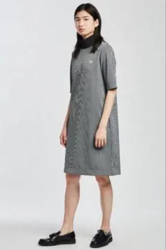 FRED PERRY / HIGH NECK JACQUARD DRESS
