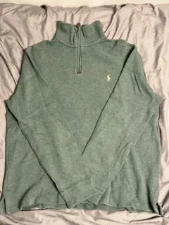 Ralph Lauren グリーン ハーフジップセーター 希少カラー