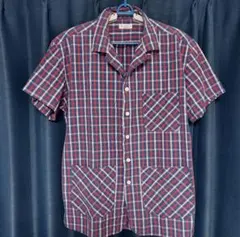 SOE SHIRTS ソーイ　オープンカラーチェック半袖シャツのサムネイル