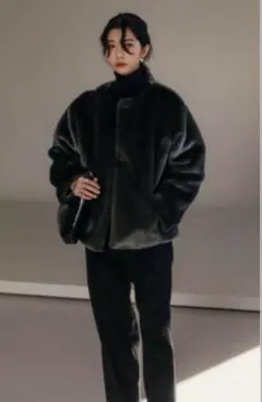 ohotoro、mont blanc coat、グレー、フェイクファー、コート、のサムネイル
