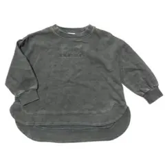 mirror bae　ロゴ刺繍ピグメントトレーナー　GY