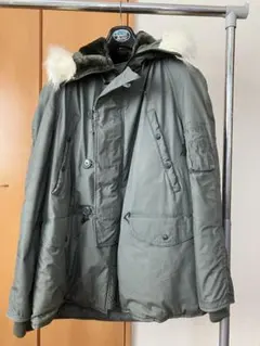 N-3B 米軍 実物 放出品 フライトジャケット コットン 美品 表記サイズL