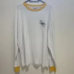 Quash 長袖カットソー L ホワイト/イエロー　ロンT シャツのサムネイル