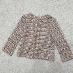 BALLSEY♡ボールジィ　カラフルツイード　ノーカラーカーディガン