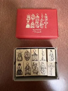 モンポッシュ　「0-9 precious」 number stamp set