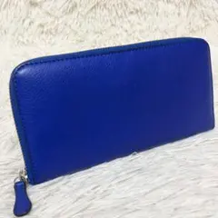 【極美品】 希少カラー フェリージ 長財布 ラウンドジップ レザーブルーのサムネイル