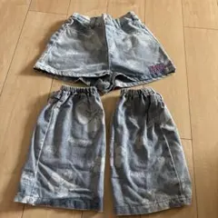 KOGYARU デニムショートパンツ レッグウォーマーセット