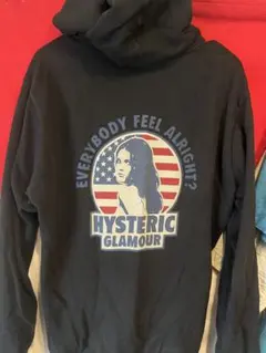 HYSTERIC GLAMOUR ジップアップパーカー ブラック