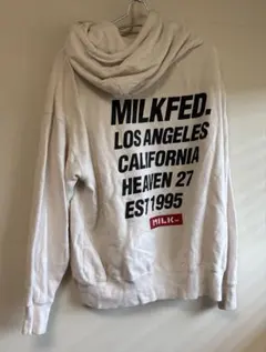 セール❤️☆ミルクフェド☆完売バックビッグロゴスウェットパーカー☆