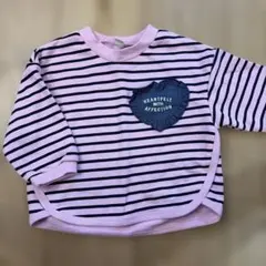 après les cours ストライプTシャツ 80