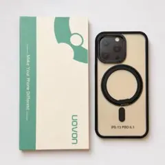 新品 iPhone13Pro ケース MagSafe対応 スタンド付き ブラックのサムネイル