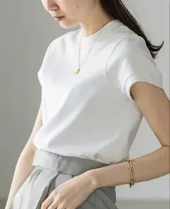 noble スビンコットンスムースコンパクトTシャツ ホワイトのサムネイル