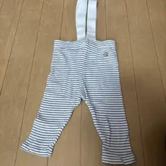 サスペンダー付きストライプスパッツ 80cm