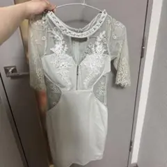 DAZZY レース付きタイトドレス S-L