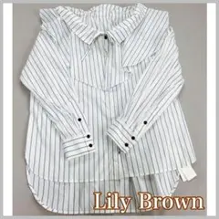 ブラウス Lily Brown リリーブラウン フリルカラーブラウス