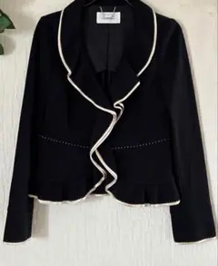 courrèges フリル付きネイビージャケット38