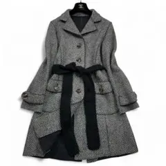 極美品 マックスマーラウィークエンド ウール ベルテッドコート ヘリンボーン