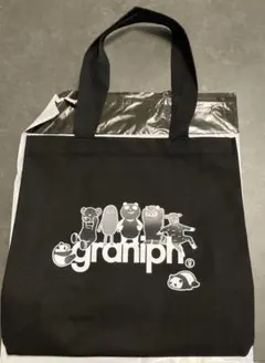 【新品未使用】イオン×graniph キャラクター トートバッグ 黒