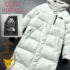 ☆古着☆【ノースフェイス  フード付 ダウンジャケット ロング丈】メンズS